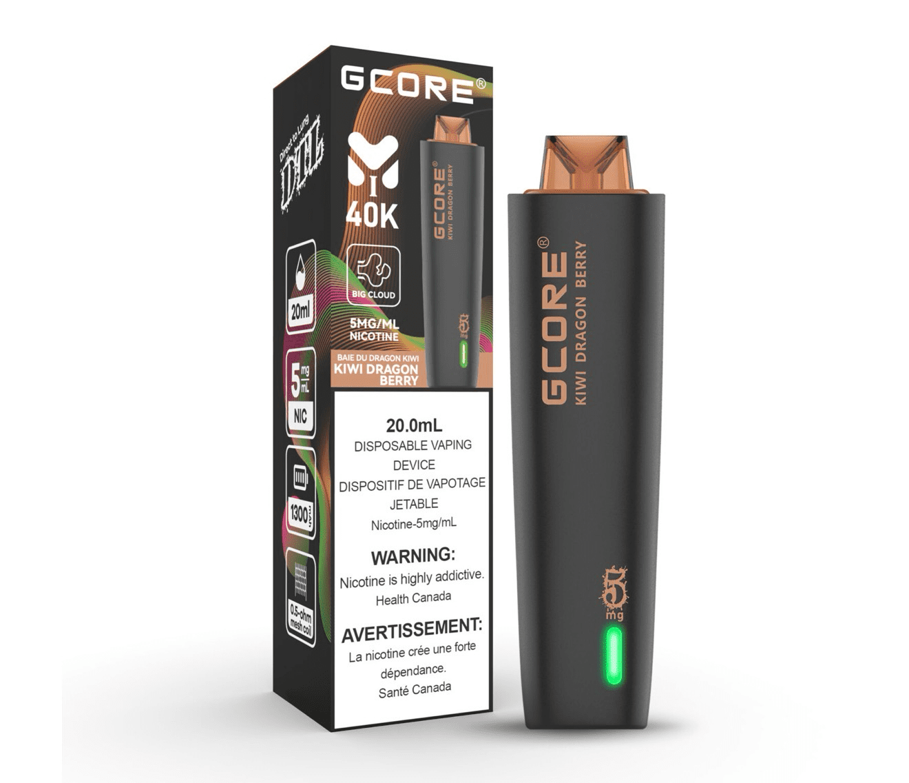 G-Core DTL ( Hookah Vape ) Kiwi Dragon Berry
