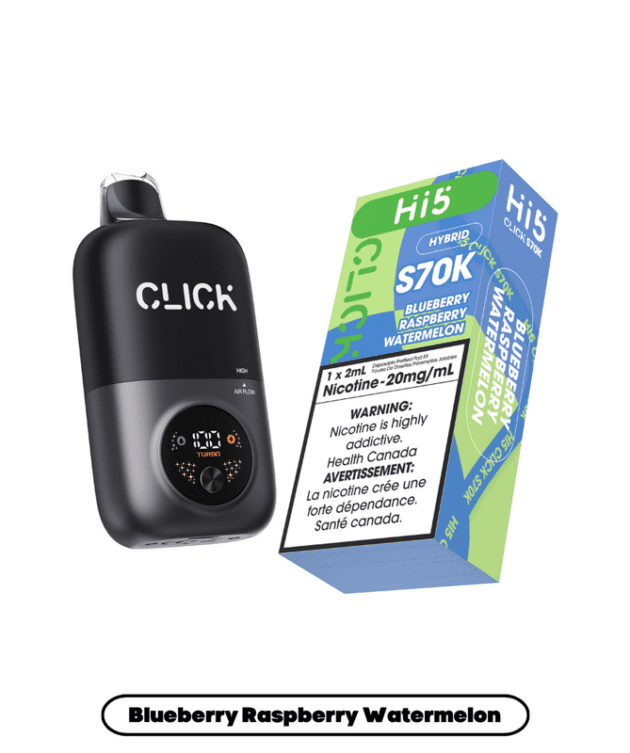 HI5 Click S70K Puffs Hybrid Blueberry Raspberry Watermelon